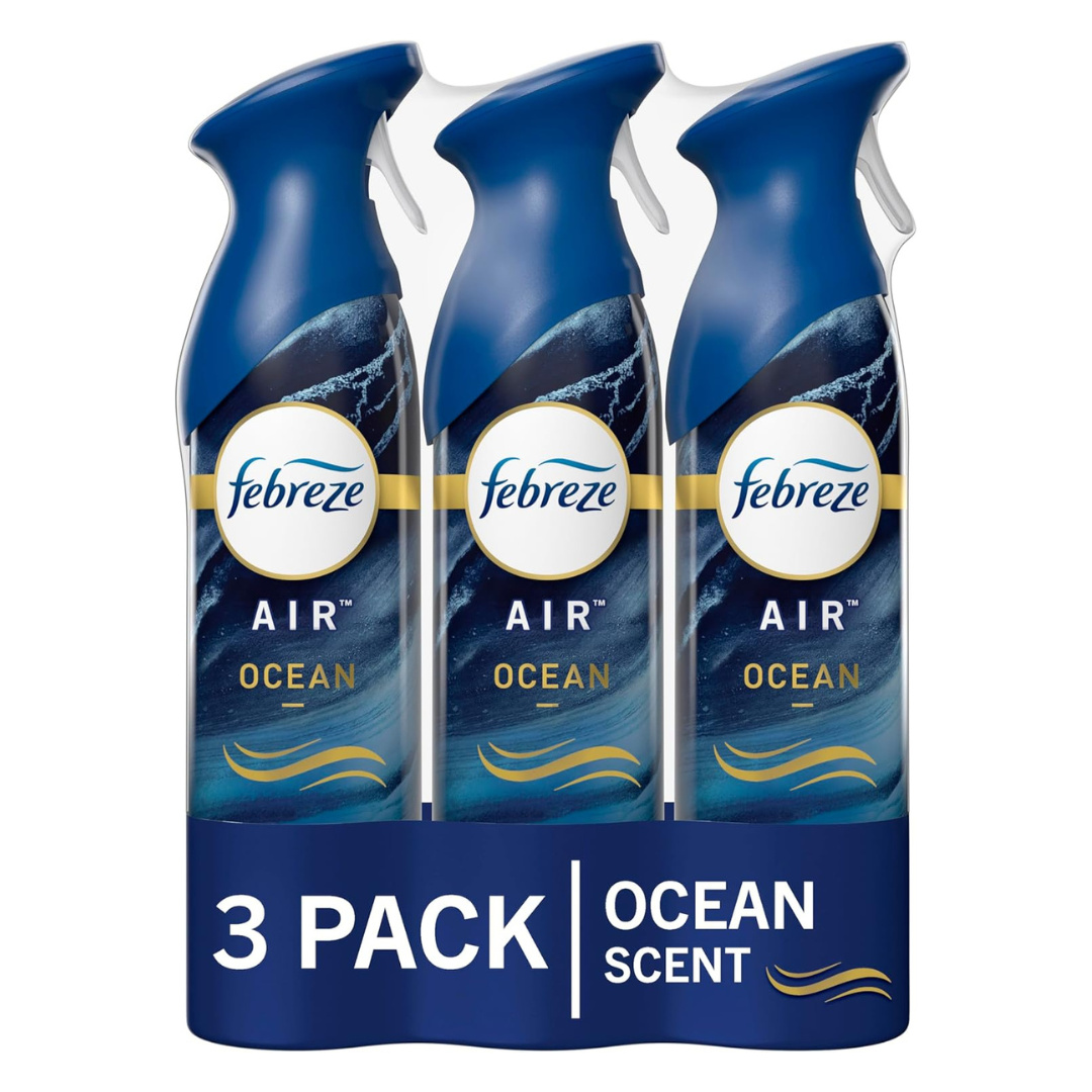 3-Pack Febreze 8.8oz Air Freshener Spray (Ocean)