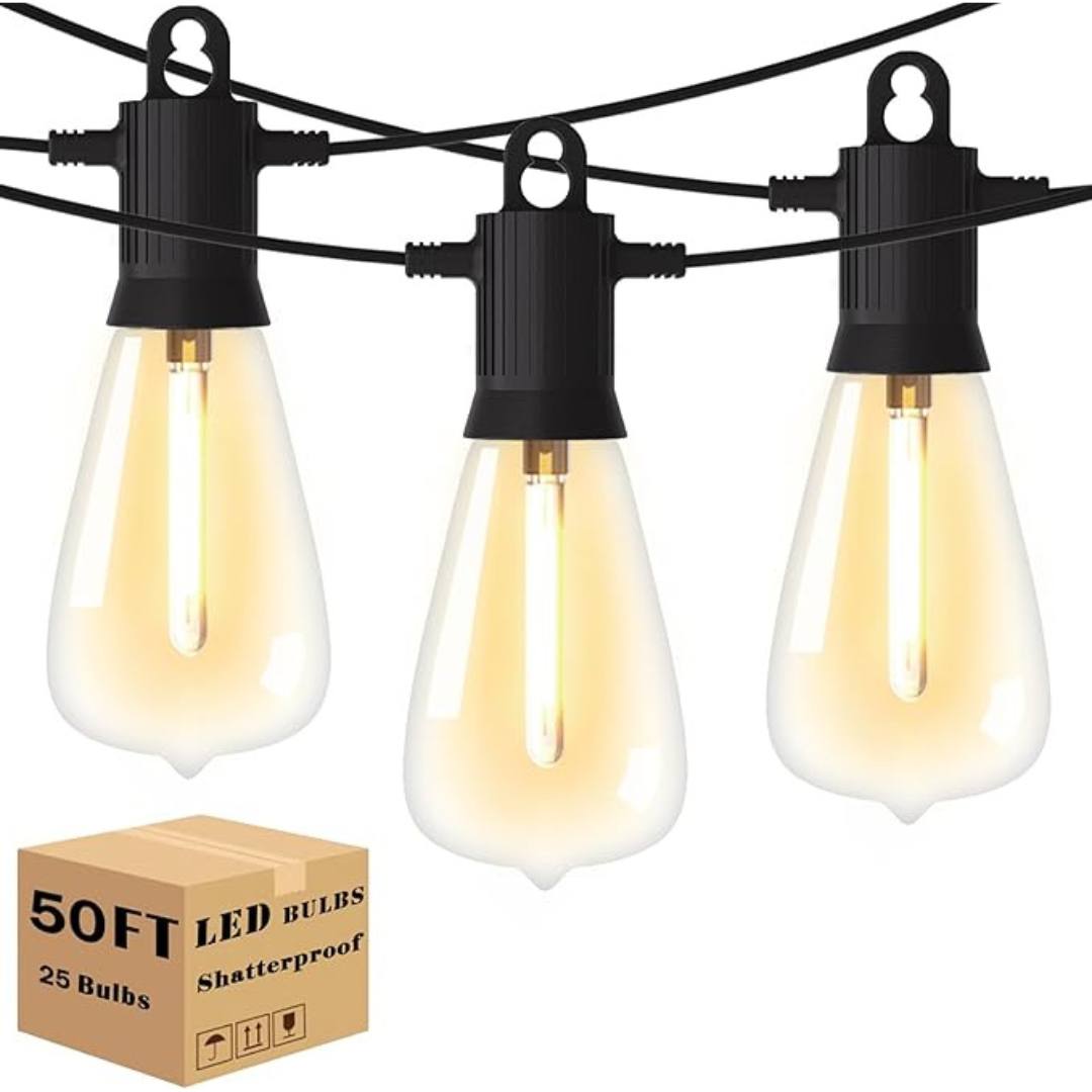 beatineon 50 ft Outdoor String LED Patio Lights