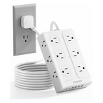 12-Outlets 6-USB Ports Surge Protector Power Strip w/ 6-Feet Cord