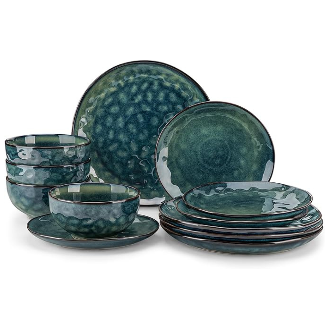 12-Piece Vancasso Dishwasher & Microwave Safe Starry Dinnerware Set