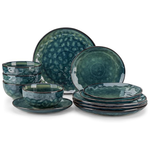 12-Piece Vancasso Dishwasher & Microwave Safe Starry Dinnerware Set