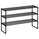 Songmics 3-Tier Stackable Shoe Rack For 16-20 Pairs