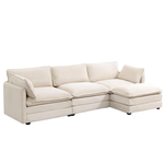 112" 4 Seat Modular Sectional Sofa With Ottoman