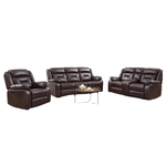 EBELLO Faux Leather Recliner Sofa Furniture Set