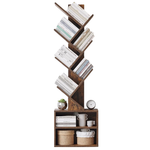 Sunmory 6 Tier Small Bookcase With Storage Cabinet