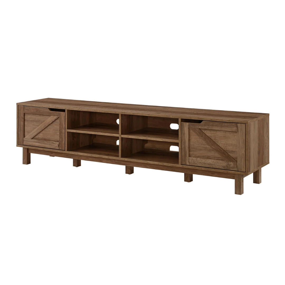 Walker Edison Tinsley Barn-Door Low 70" Stand