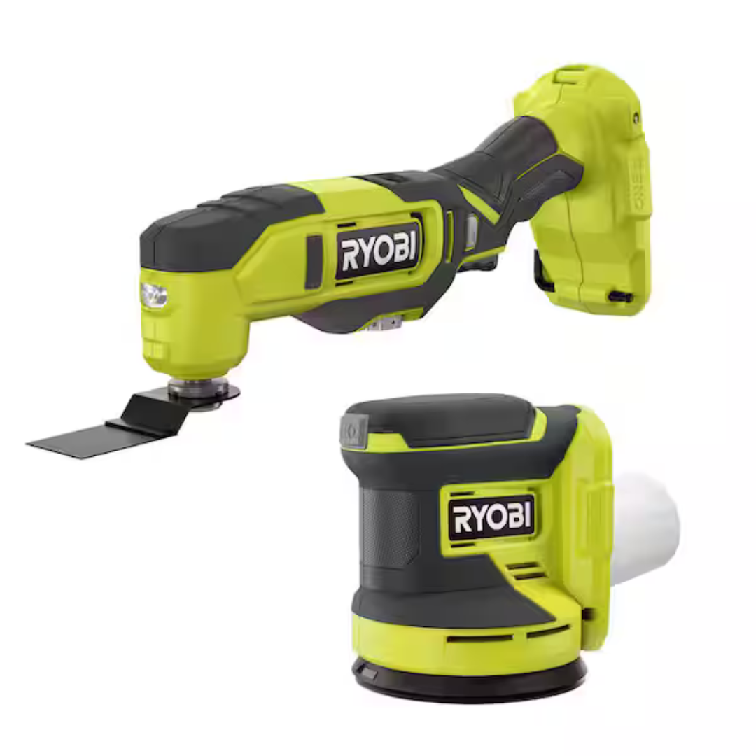 RYOBI ONE+ 18V Cordless Multi-Tool + 5" Random Orbit Sander (Tools Only)