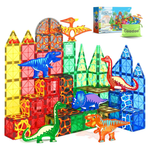 102-Piece Coodoo Dinosaur Magnetic Tiles Building Blocks Set