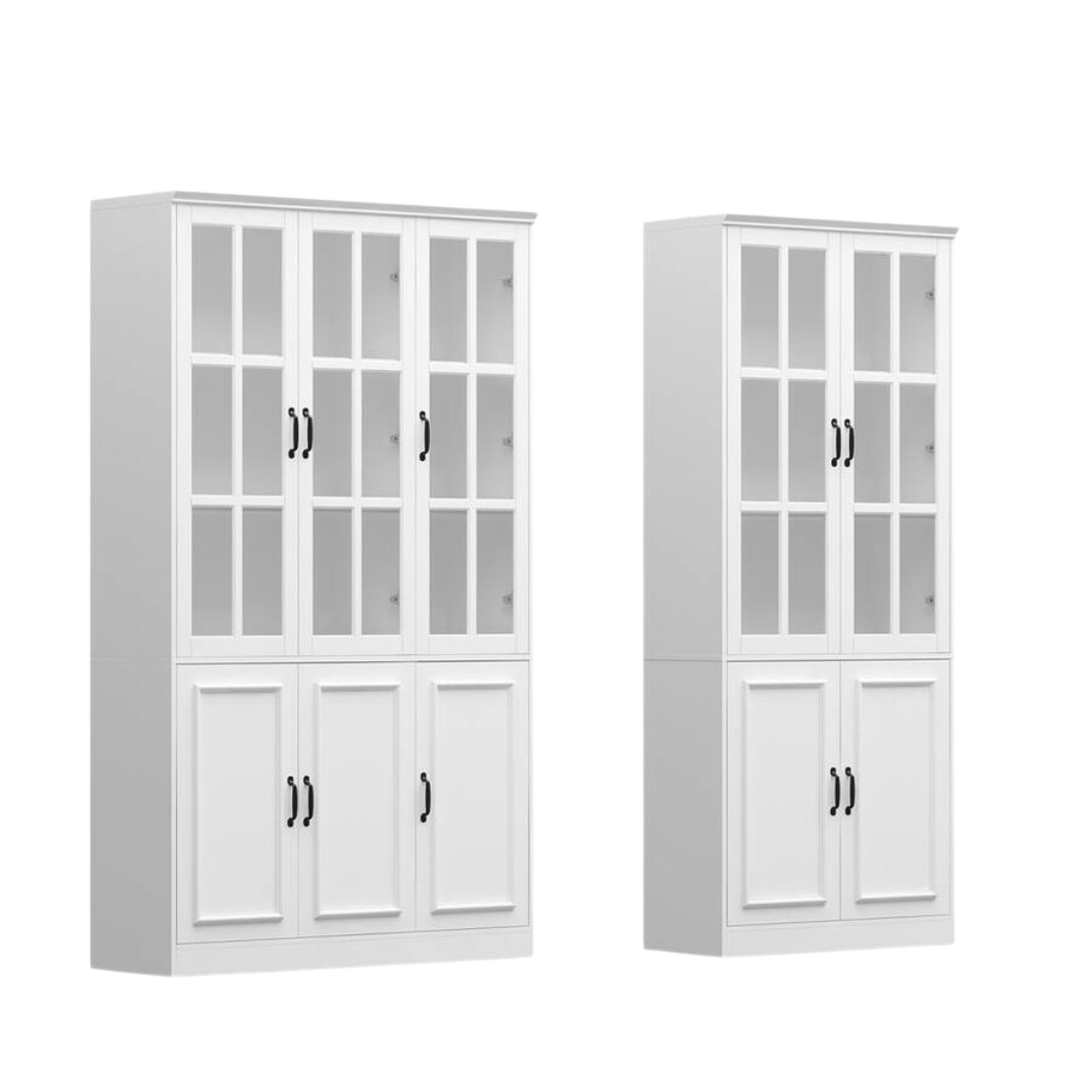 FUFU&GAGA White Wooden Accent Storage Cabinet