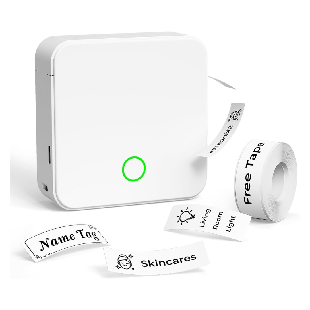 DETONGER Rechargeable Bluetooth Label Maker With Tape
