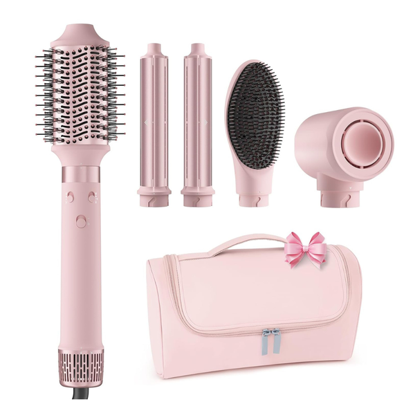 5-in-1 Dual Voltage Hot Air Styler Wrap Hair Dryer Brush