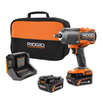 RIDGID 18V Brushless Cordless 4-Mode 1/2" High-Torque Impact Wrench Kit with (2) 4.0 Ah Lithium-Ion Batteries and Charger