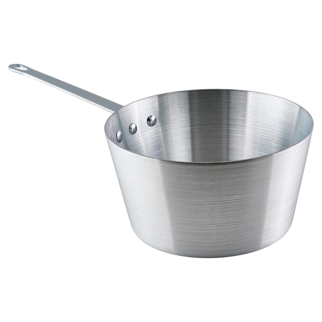 5 Quart Winco Heavy-Duty Aluminum Tapered Sauce Pan