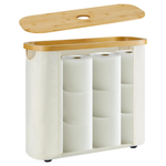 30L Toilet Paper Storage Basket With Bamboo Lid