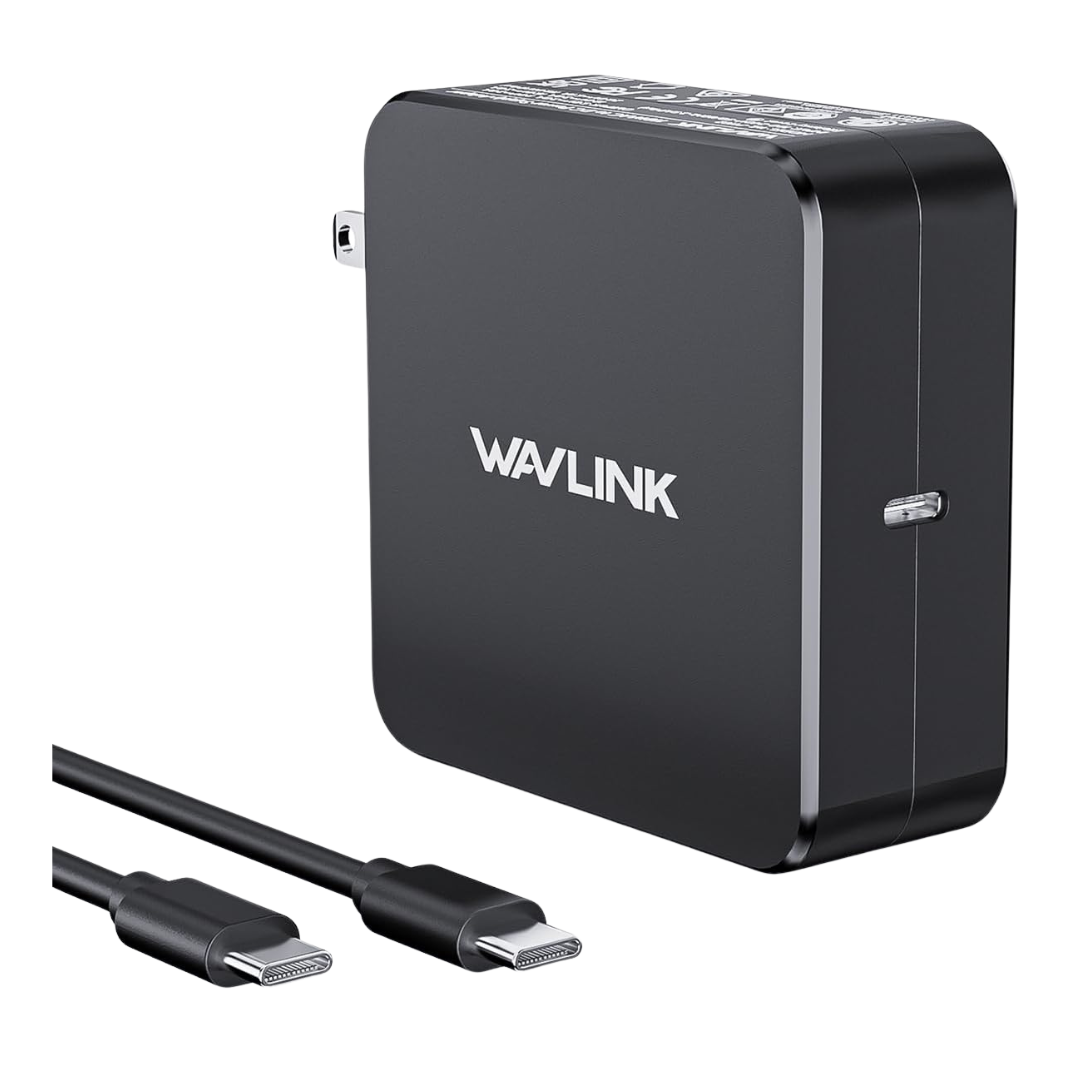 118W WAVLINK GaN PD 3.0 USB-C Wall Charger With USB-C Cable