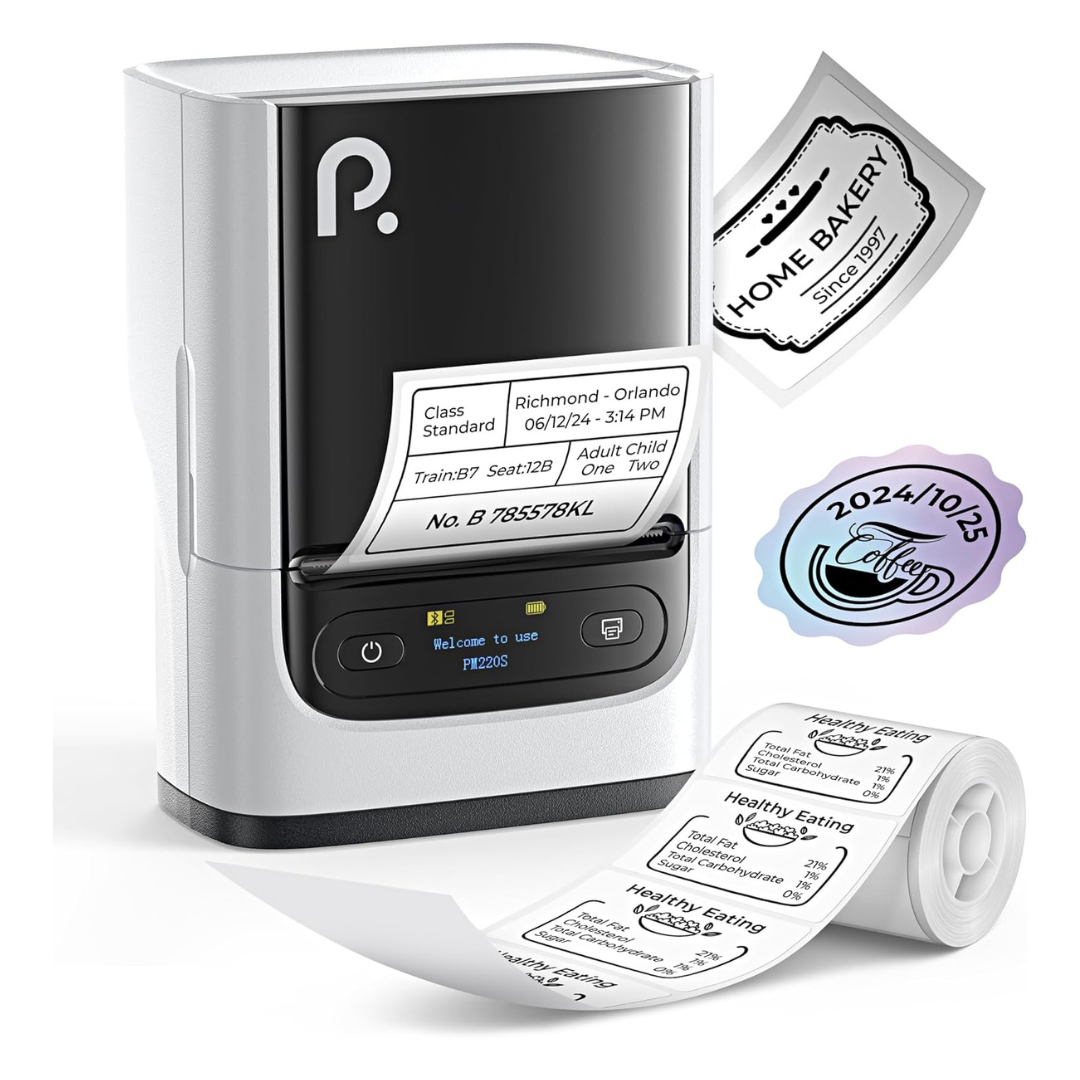 POLONO PM220S Bluetooth Portable 2" Thermal Label Maker