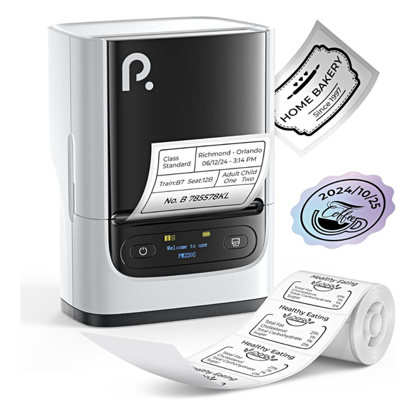 POLONO PM220S Bluetooth Portable 2" Thermal Label Maker