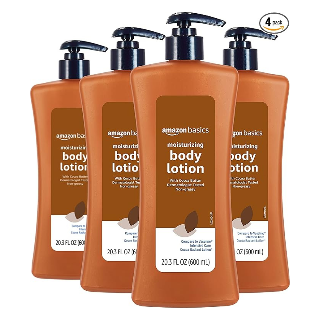 4-Pack 20.3-Oz Amazon Basics Cocoa Butter Body Lotion