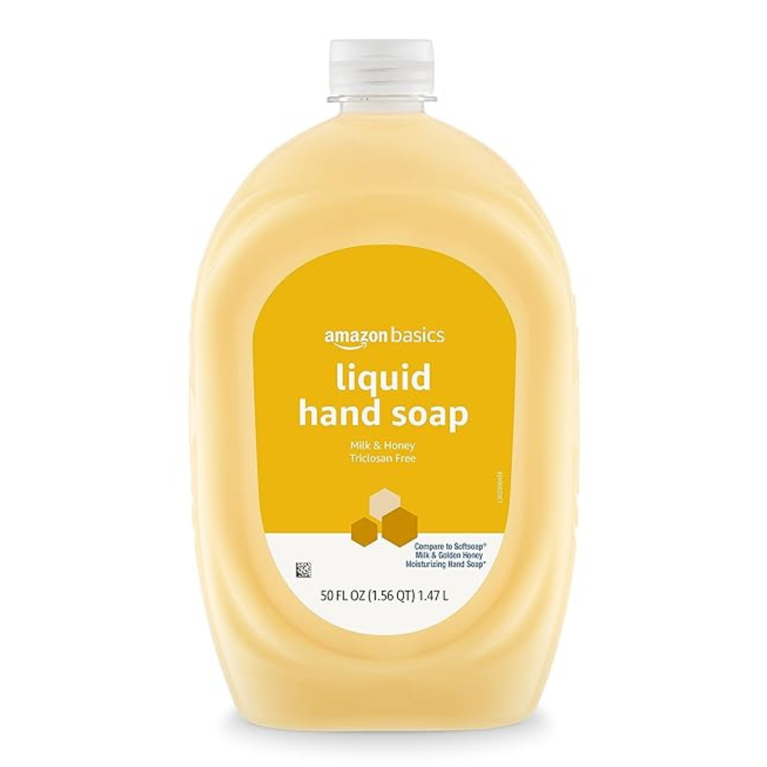 50 Oz Amazon Basics Liquid Hand Soap Refill (Milk & Honey)
