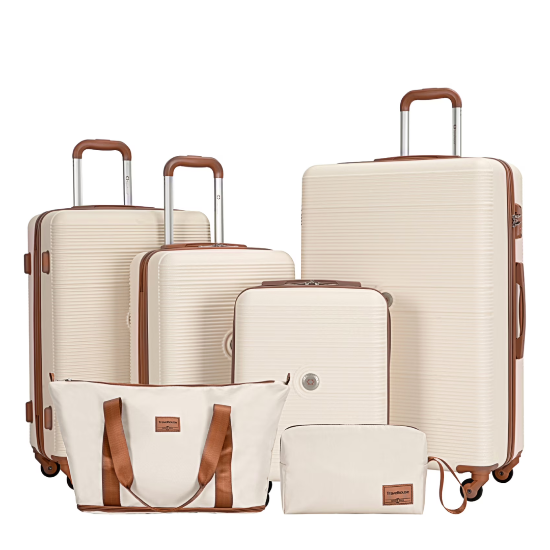 6 Piece Travelhouse Hardside Luggage Set with Spinner Wheels.(Various)