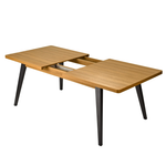 Better Homes & Gardens Nola Extendable Dining Table, Light Honey Wood Finish