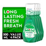 Crest Scope Classic Mouthwash, Original Formula (500 Ml, 4 Count)