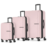 3-Piece Bugatti Berlin Hardside Expansion Luggage Set (Pink)