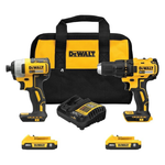 DEWALT 20V MAX Cordless Drill / Impact Driver Set W/ 2 Batteries, Charger