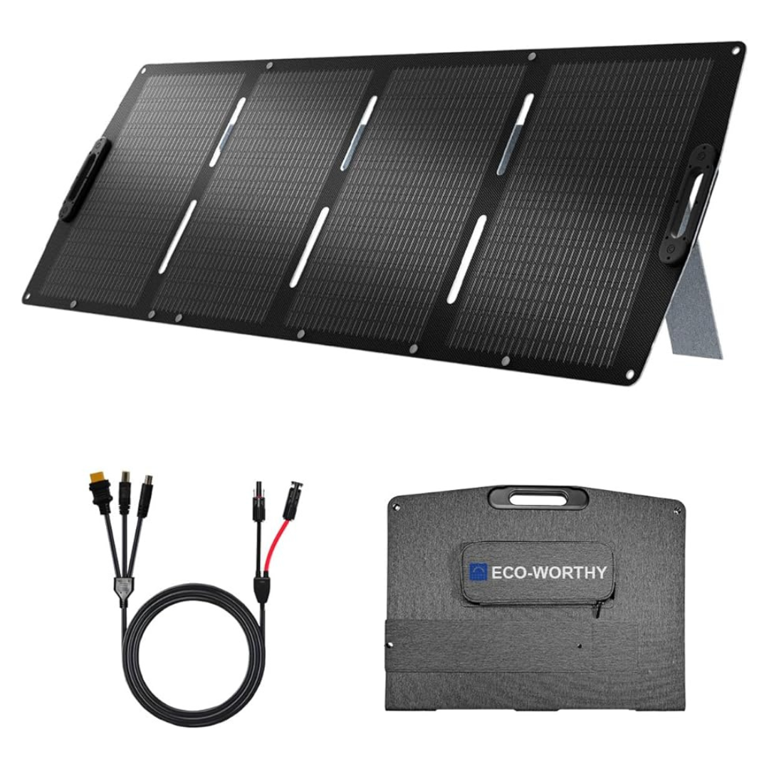 ECO-WORTHY 12BB 200W Monocrystalline Portable Solar Panel
