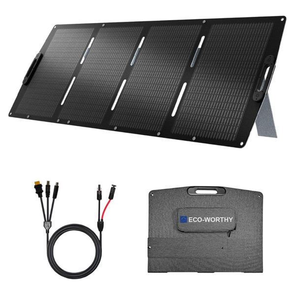 ECO-WORTHY 12BB 200W Monocrystalline Portable Solar Panel