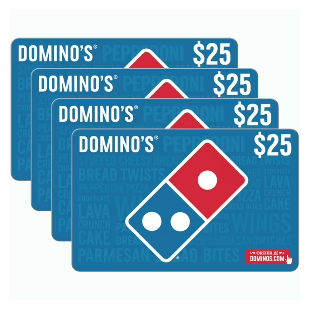$100 (4x $25) Domino's Pizza Multi-Pack Gift Cards