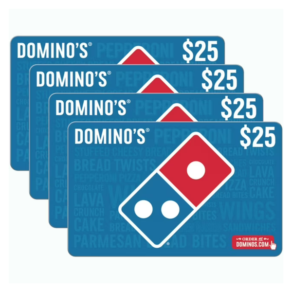 $100 (4x $25) Domino's Pizza Multi-Pack Gift Cards