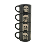 4-Piece Way To Celebrate Halloween Stoneware Stackable Mug Set W/ Iron Rack