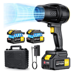 400000RPM Electric Cordless Leaf Blower W/2 x 3000mAh Batteries