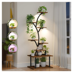 8-Tier 54.7" Metal Plant Stand With Grow Lights