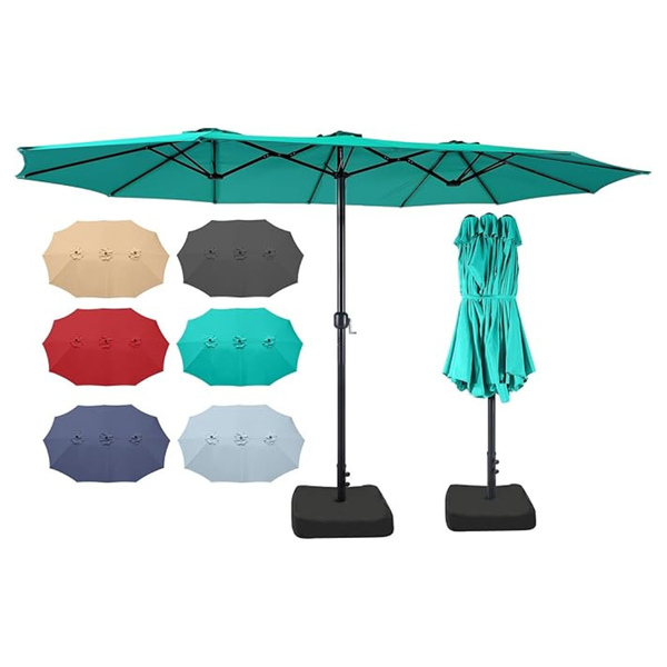 Bigroof 15 x 9 Feet Extra Large Rectangular Patio Umbrella