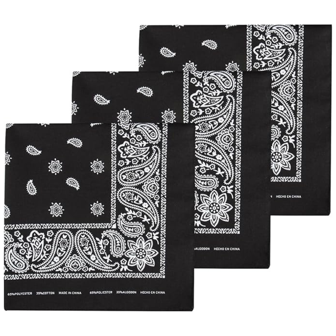 3-Pack Levi's Men's 100% Cotton Multi-purpose Bandana Gift Sets