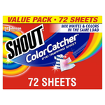 72-Count Shout Color Catchers For Laundry