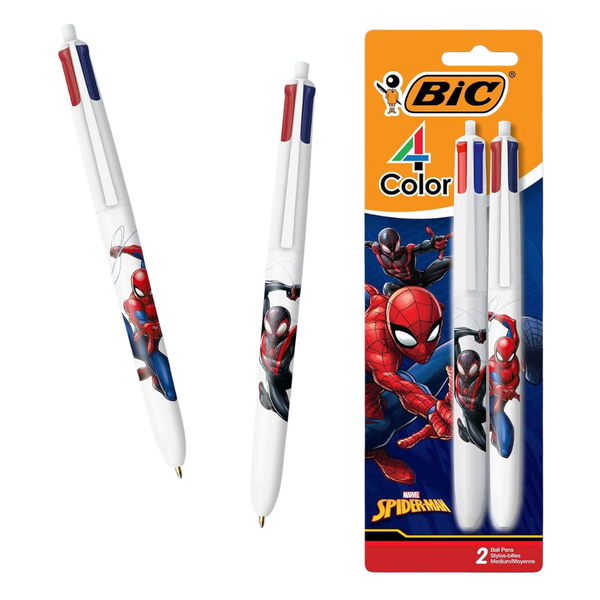 2-Count BIC Marvel Spider-Man 4-Color Retractable Ball Pens