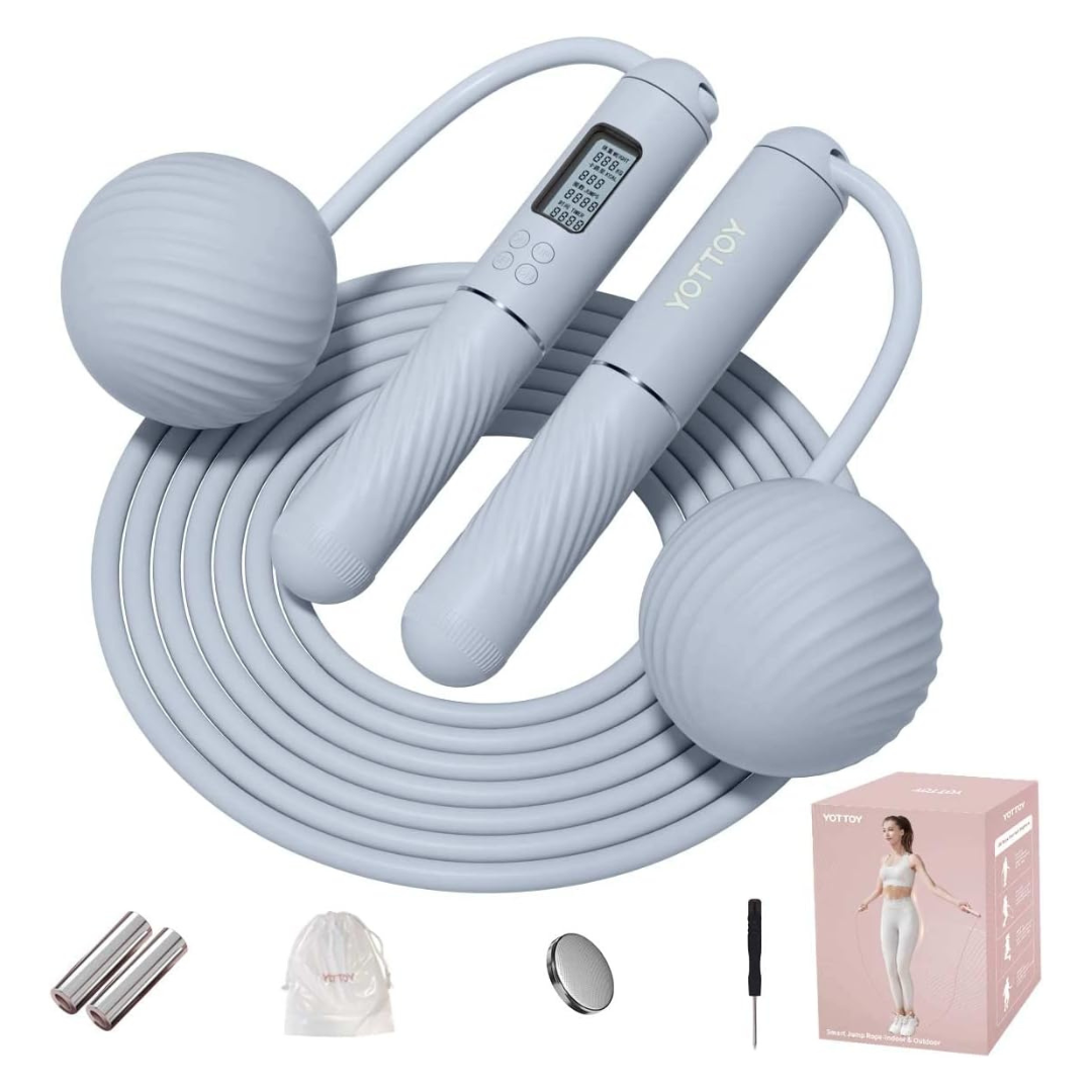 YOTTOY Cordless Counter Ball-Weighted Jump Rope (Blue)