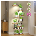 Firstness 9-Tier 63" Metal Indoor Plant Stand With Grow Lights