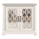 Chessani 32'' Tall 2 Door Mirrored Accent Cabinet (29.3'' H X 32.4'' W X 15.7'' D)