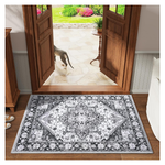 2' x 3' Vintage Floral Low Pile Non-Slip Entryway Rugs