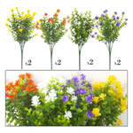 Grunyia 8 Bundles Eucalyptus Artificial Mix Flowers