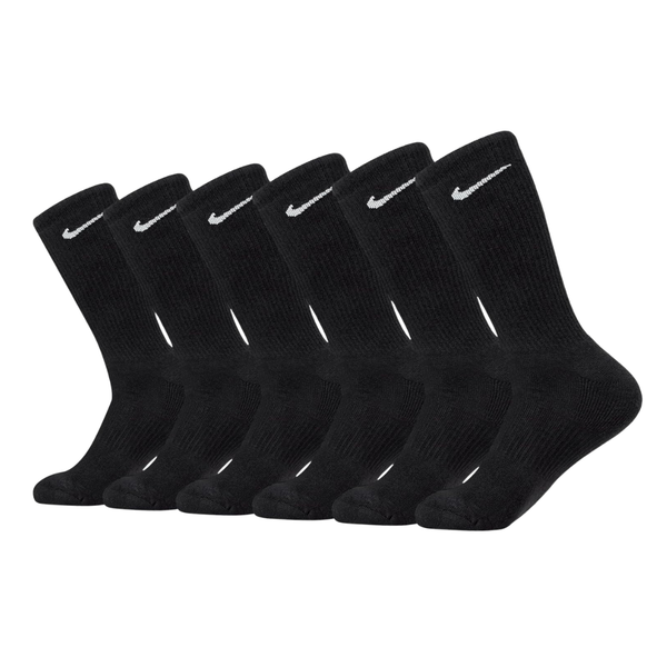 6 Pairs Nike Unisex Everyday Cushioned Training Crew Socks