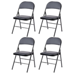 2-Pack EDX Folding Chair With Sturdy Metal Frame