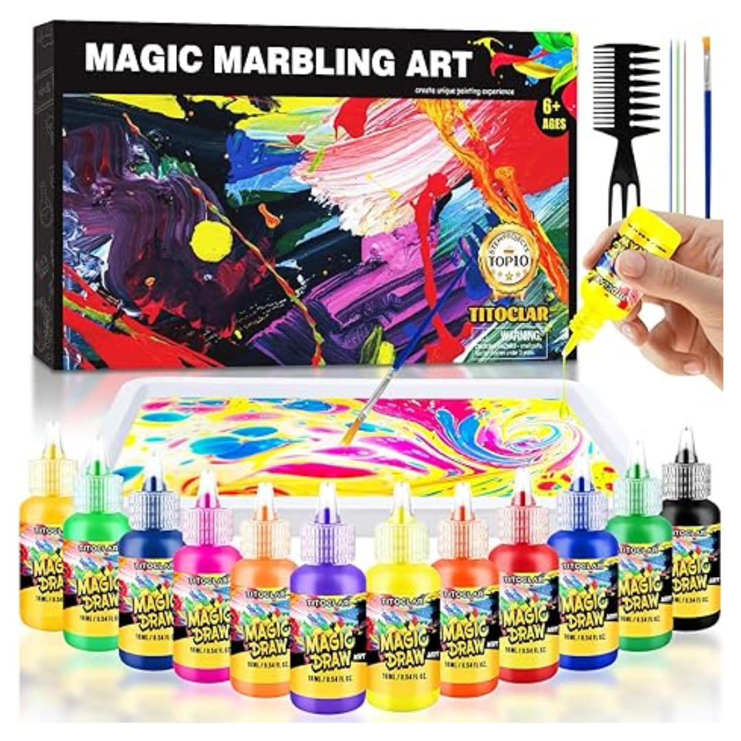40-Piece Kids Water Marbling Paint Kit