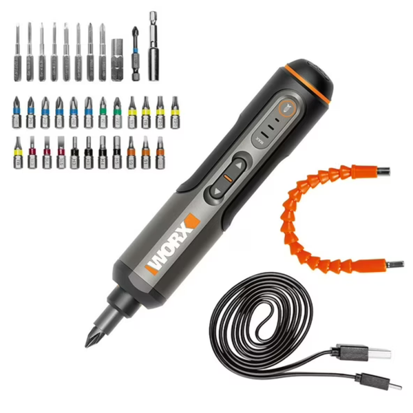 Worx WX240L 4V 3-Speed 1/4" Cordless Electric Screwdriver W/ Storage Box