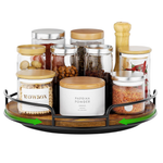 9" Wood Lazy Susan Turntable Organizer
