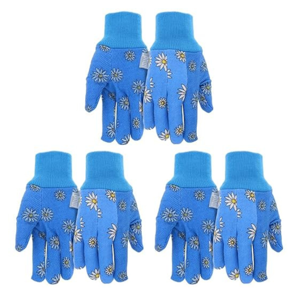 3-Pack MUD Basic Women's PVC Dotted Palm Garden Glove